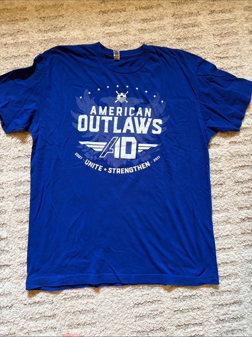 American Outlaws -US Soccer - Blue Graphic Tee - Unite & Strengthen